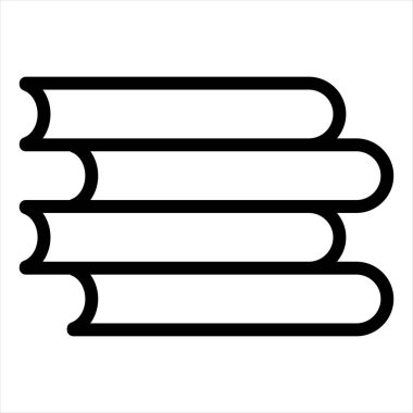 kitap satırı simgesi çizimi beyaz arkaplanda izole edildi