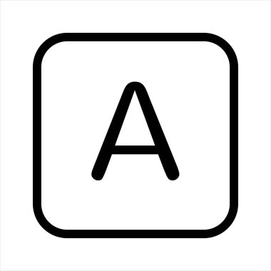 Otomatik çizgi simgesi vektör çizimi beyaz arkaplanda izole edildi