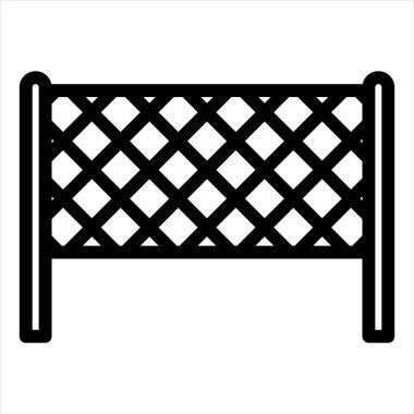 alan çizgisi simgesi çizimi beyaz arkaplanda izole edildi