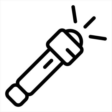 el feneri çizgi simgesi vektör çizimi beyaz arkaplanda izole edildi