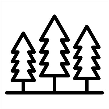 Beyaz arkaplanda izole edilmiş doğa çizgisi ikonu vektör illüstrasyonu