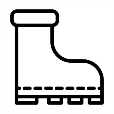 ayakkabı çizgisi simgesi çizimi beyaz arkaplanda izole edildi