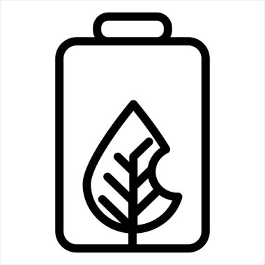 Beyaz arkaplanda izole edilmiş enerji çizgisi ikonu vektör çizimi