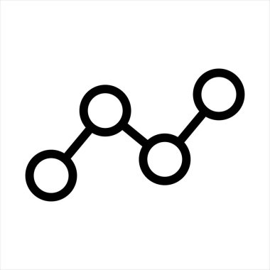 beyaz arkaplanda bağlantı çizgisi simgesi çizimi izole edildi