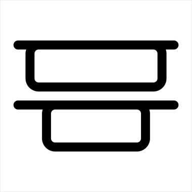 satır simgesi çizimi beyaz arkaplanda izole edildi