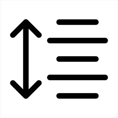 boşluk çizgisi simgesi çizimi beyaz arkaplanda izole edildi