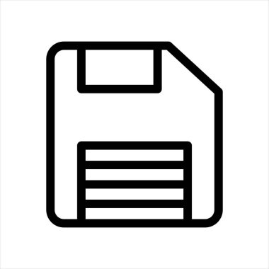 beyaz arkaplanda izole edilmiş depolama çizgisi simgesi