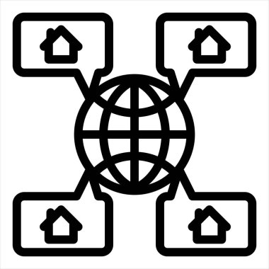 reklam çizgisi simgesi vektör çizimi beyaz arkaplanda izole edildi