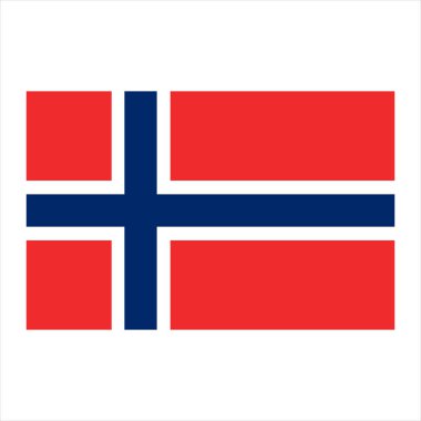 Norveç çizgisi simgesi çizimi beyaz arkaplanda izole edildi