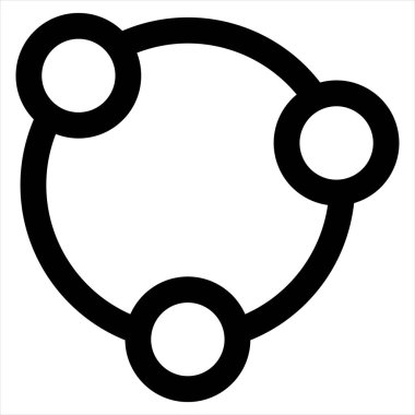 paylaşım çizgisi simgesi çizimi beyaz arkaplanda izole edildi