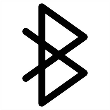 mavi diş çizgisi simgesi vektör çizimi beyaz arkaplanda izole