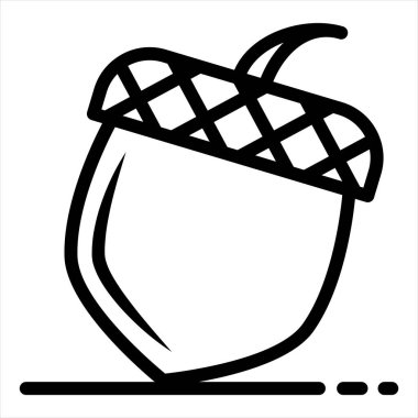 kestane çizgisi simgesi vektör çizimi beyaz arkaplanda izole edildi