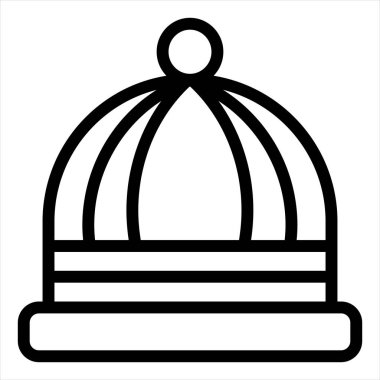 Beyaz arkaplanda izole edilmiş berbere çizgi simgesi vektör çizimi