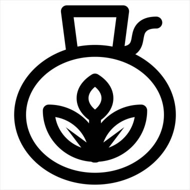 tohum çizgisi simgesi çizimi beyaz arkaplanda izole edildi