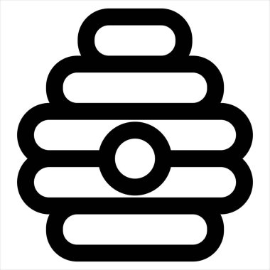 Beyaz arkaplanda izole edilmiş arı çizgisi ikonu vektör illüstrasyonu