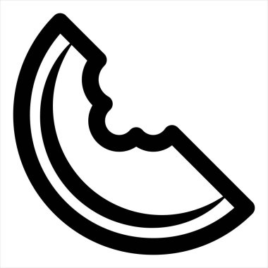 Karpuz çizgisi simgesi çizimi beyaz arkaplanda izole edildi