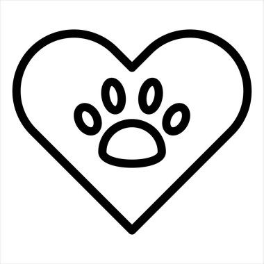 beyaz arkaplanda izole edilmiş aşk çizgisi simgesi vektör çizimi