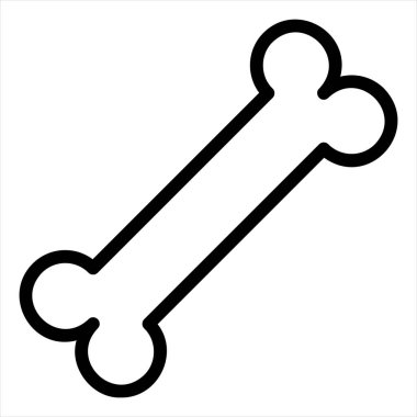 Kemik çizgisi simgesi çizimi beyaz arkaplanda izole edildi