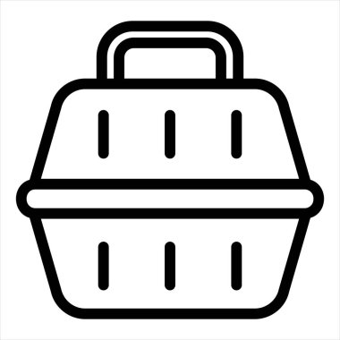 Kafes çizgi simgesi vektör çizimi beyaz arkaplanda izole edildi