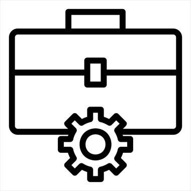 beyaz arkaplanda izole edilmiş araç gereçleri çizgisi simgesi