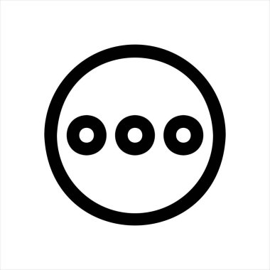 beyaz arkaplanda izole edilmiş daha fazla çizgi simgesi vektörü çizimi