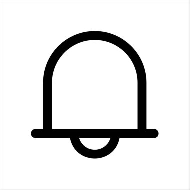 Alarm çizgisi simgesi çizimi beyaz arkaplanda izole edildi