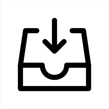 Beyaz arkaplanda izole edilmiş çizgi simgesi çizimi indir