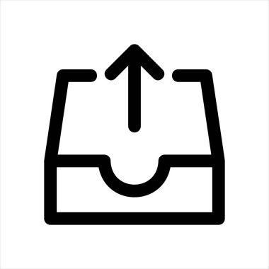 Beyaz arkaplanda izole edilmiş çizgi simgesi vektör illüstrasyonu yükle