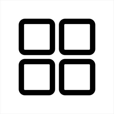 ızgara çizgi simgesi vektör çizimi beyaz arkaplanda izole