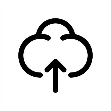 Beyaz arkaplanda izole edilmiş çizgi simgesi vektör illüstrasyonu yükle