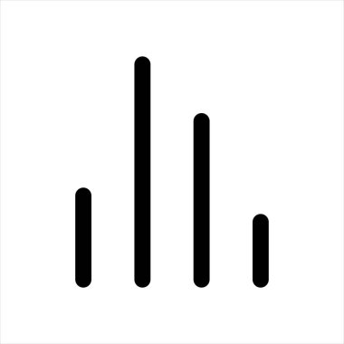 grafik çizgisi simgesi çizimi beyaz arkaplanda izole edildi