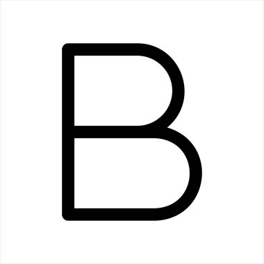 kalın çizgi simgesi çizimi beyaz arkaplanda izole edildi