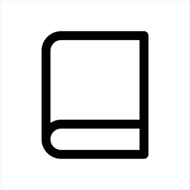 kitap satırı simgesi çizimi beyaz arkaplanda izole edildi