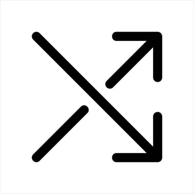 Satır karıştırma simgesi vektör çizimi beyaz arkaplanda izole edildi