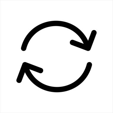 Beyaz arkaplanda izole edilmiş satır simgesi vektör illüstrasyonunu tazele