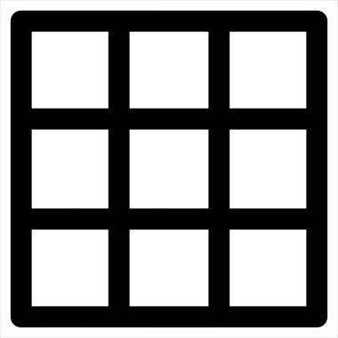 ızgara çizgi simgesi vektör çizimi beyaz arkaplanda izole