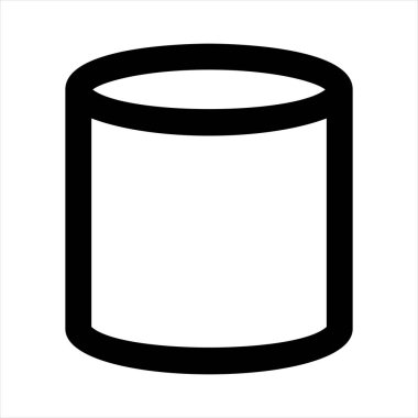 silindir satır simgesi vektör çizimi beyaz arkaplanda izole edildi