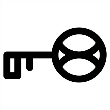 anahtar satır simgesi vektör çizimi beyaz arkaplanda izole edildi