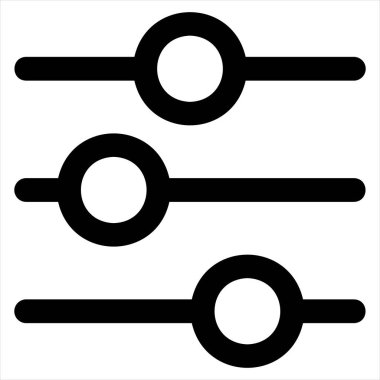 Kaydırma çizgisi simgesi çizimi beyaz arkaplanda izole edildi