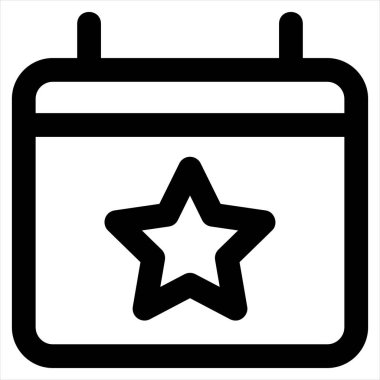 Takvim çizgisi simgesi çizimi beyaz arkaplanda izole edildi