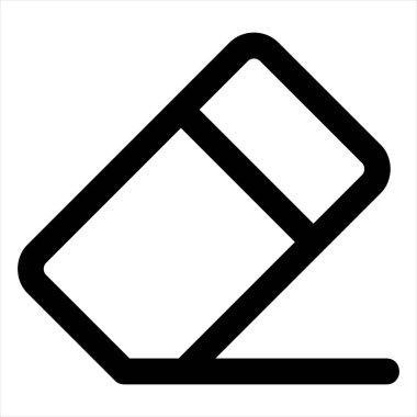 silgi satır simgesi vektör illüstrasyonu beyaz arkaplanda izole edildi