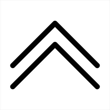 Beyaz arkaplanda izole edilmiş yön çizgisi simgesi çizimi