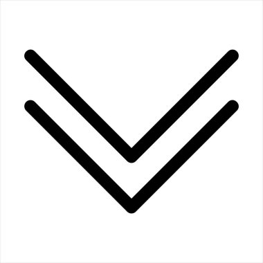 Beyaz arkaplanda izole edilmiş yön çizgisi simgesi çizimi