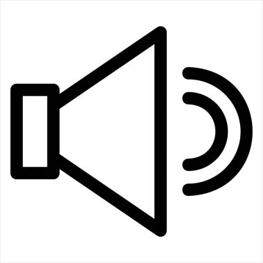 ses çizgisi simgesi çizimi beyaz arkaplanda izole edildi