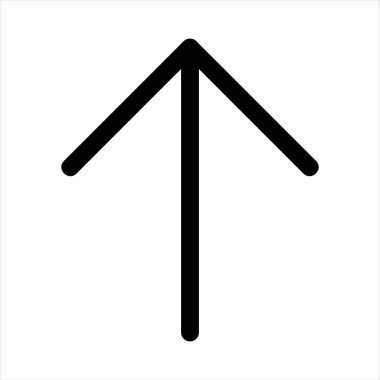 Beyaz arkaplanda izole edilmiş yön çizgisi simgesi çizimi