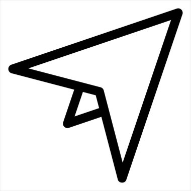 konum çizgisi simgesi çizimi beyaz arkaplanda izole edildi