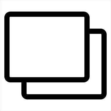 beyaz arkaplanda izole edilmiş katman satır simgesi vektör illüstrasyonu