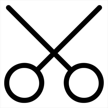 kes satır simgesi vektör çizimi beyaz arkaplan üzerinde izole