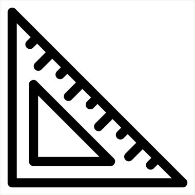 cetvel çizgisi simgesi çizimi beyaz arkaplanda izole edildi