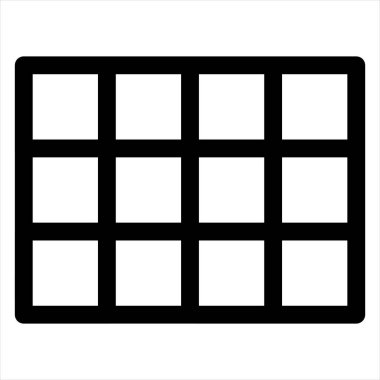 ızgara çizgi simgesi vektör çizimi beyaz arkaplanda izole